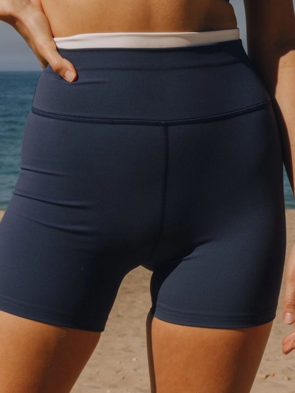 Daily Drills Layered Go! Shortie Shorts Navy Blue Small